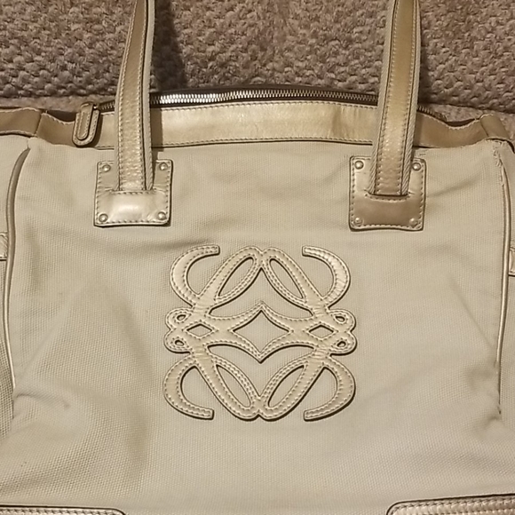 Loewe Large Canvas & Leather Tote "Authentic" - Picture 2 of 11
